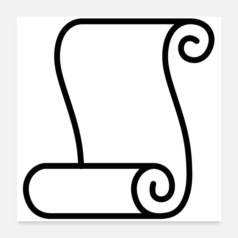 Schriftrolle Poster 60x60 cm