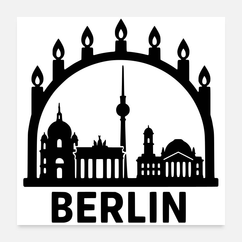 berlin schwibbogen weihnachts deko advent Poster 60x60 cm