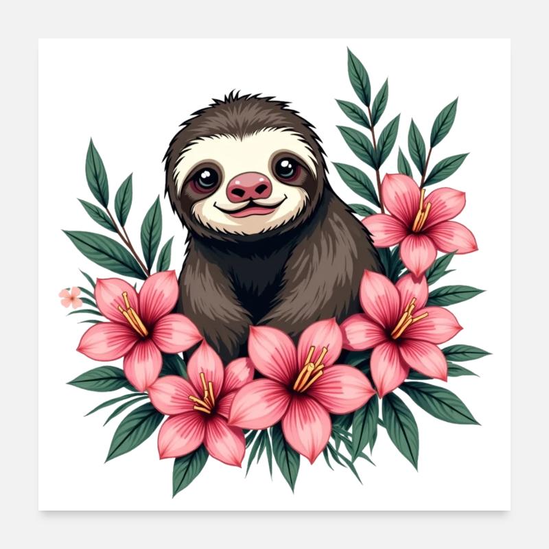 Sloth Poster 24" x 24" (60x60 cm)