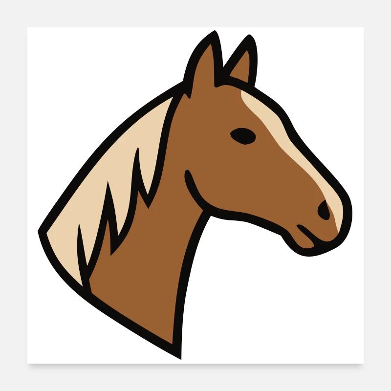 Horse Head Mane Haflinger Poster 24" x 24" (60x60 cm)
