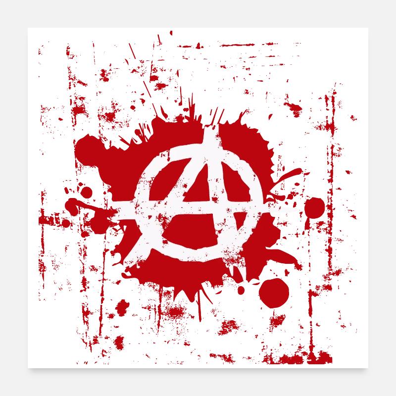 l'anarchie - Poster 60 x 60 cm - blanc