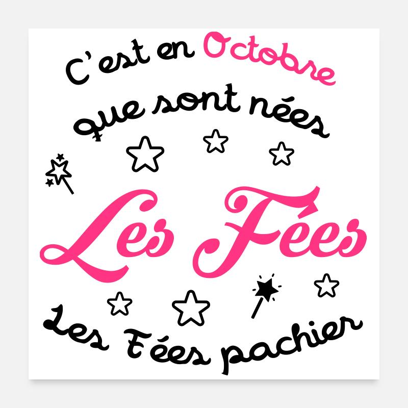 fille / fée / princesse / bébé Poster 60 x 60 cm