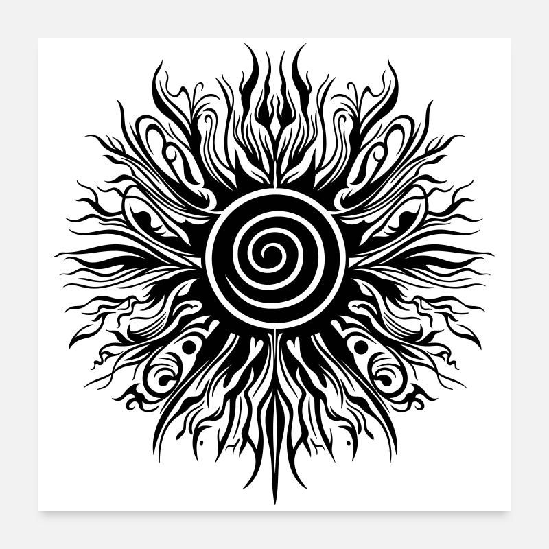 Mittsommer Sonne Sommer Poster 60x60 cm