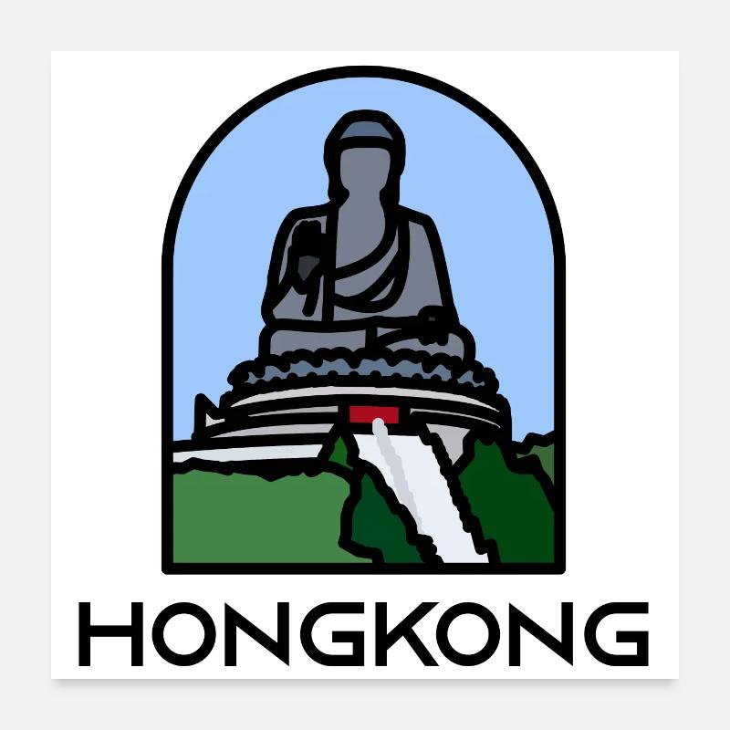 Hongkong - Tian Tan Buddha Poster 60x60 cm
