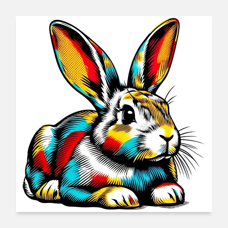 Lapin Poster 60 x 60 cm