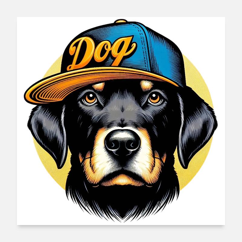 Chien Poster 60 x 60 cm