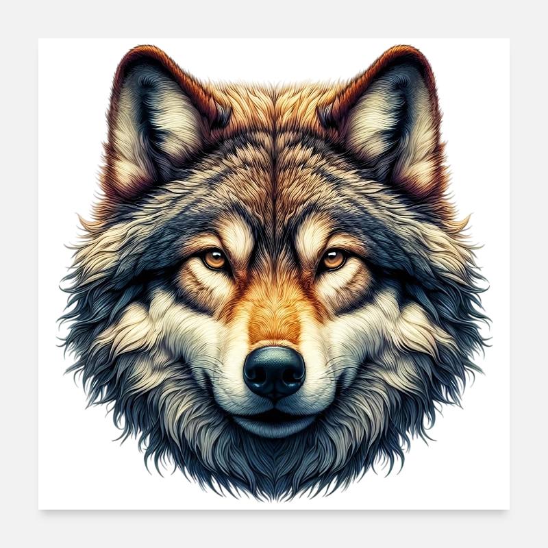 Wolf Poster 24" x 24" (60x60 cm)