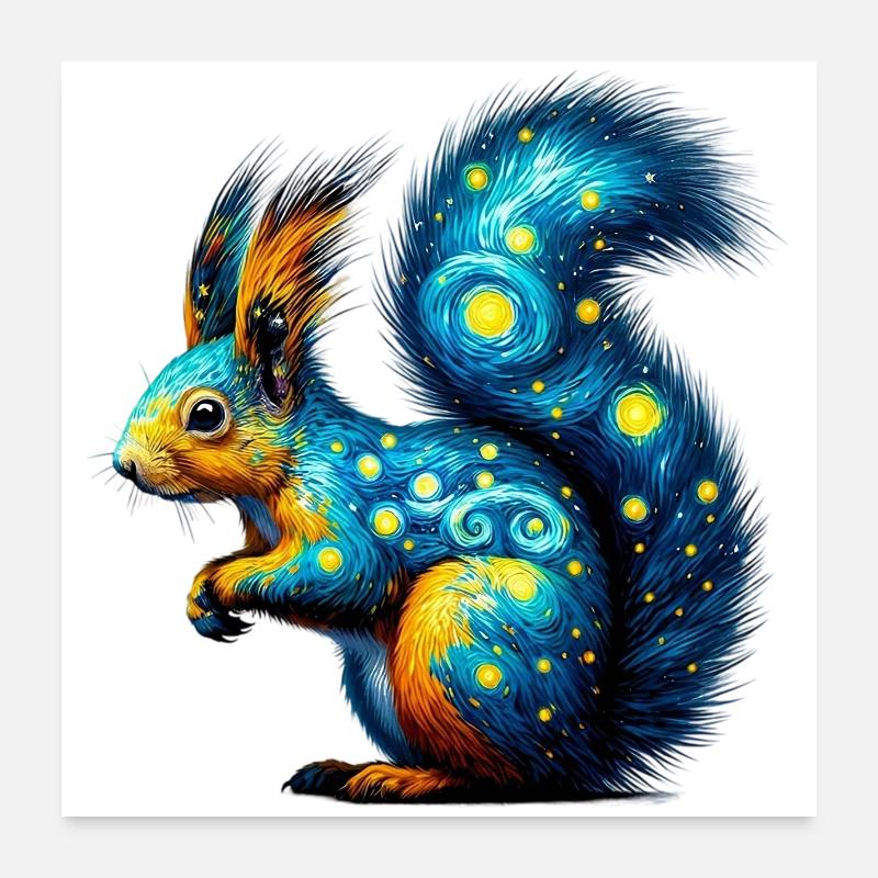 Squirrel Poster 24" x 24" (60x60 cm)