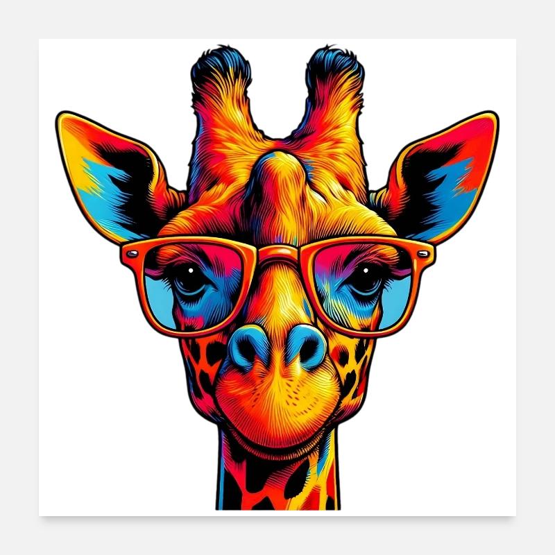 Giraffe Poster 60x60 cm