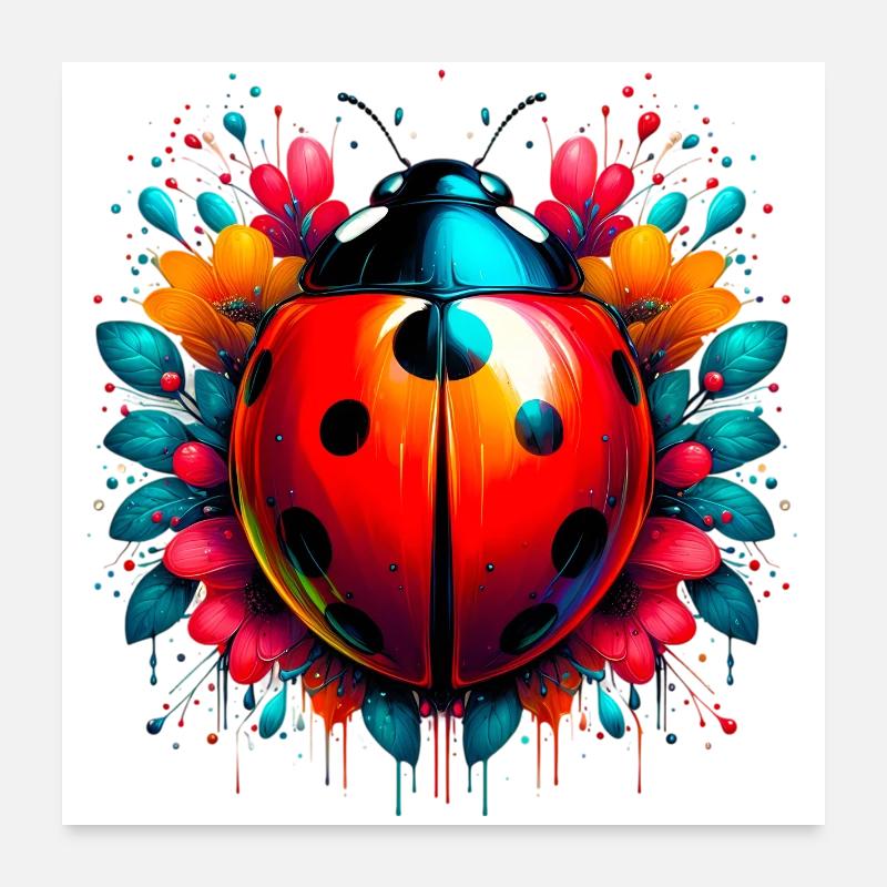 Ladybird Poster 24" x 24" (60x60 cm)