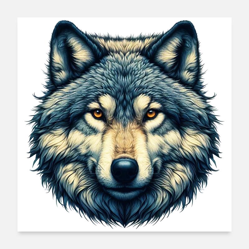 Loup Poster 60 x 60 cm