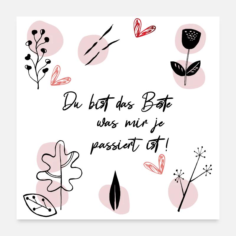 Du bist das Beste Poster 60x60 cm