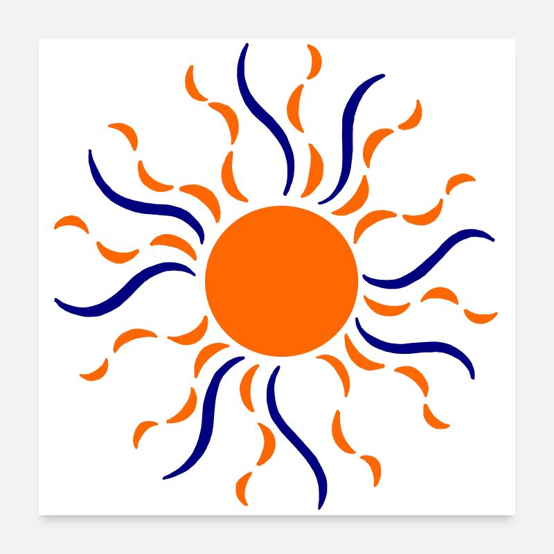 Sun design by Cean Poster 24" x 24" (60x60 cm)