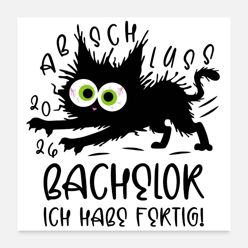 Bachelor 2026 I'm done! Cat Poster 24" x 24" (60x60 cm)