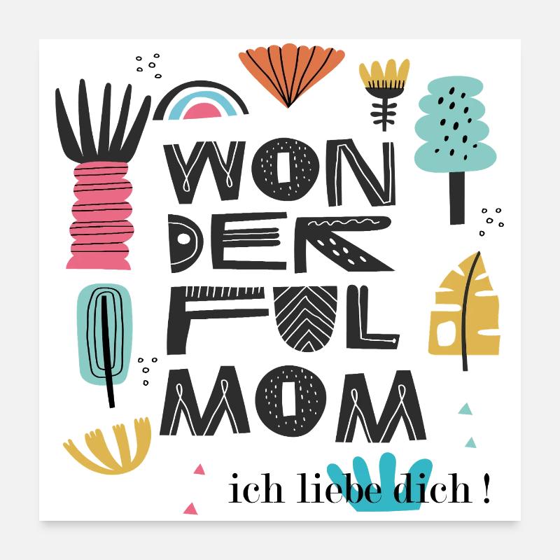 Maman merveilleuse Poster 60 x 60 cm