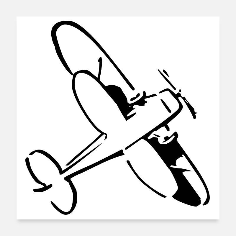 Doppeldecker Poster 60x60 cm