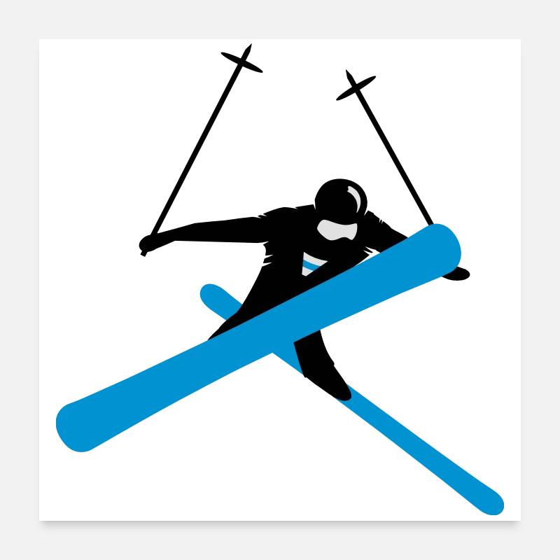 Ski acrobatique Poster 60 x 60 cm