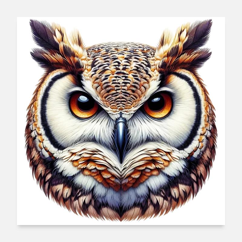 Hibou Poster 60 x 60 cm