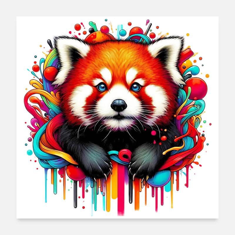 Red panda Poster 24" x 24" (60x60 cm)