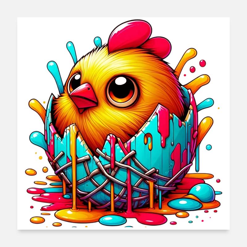 Chick Poster 24" x 24" (60x60 cm)