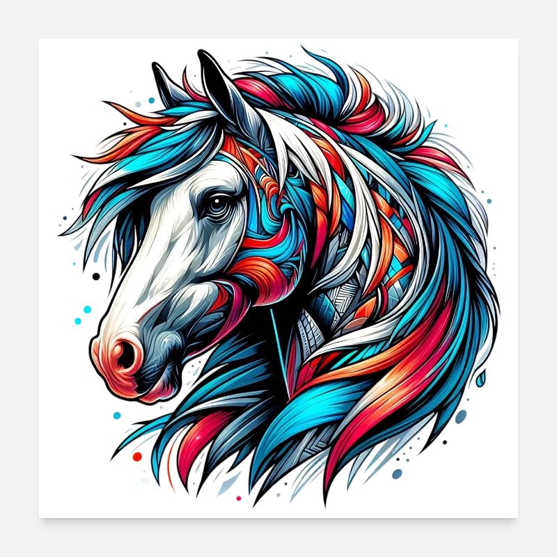 Horse Poster 24" x 24" (60x60 cm)