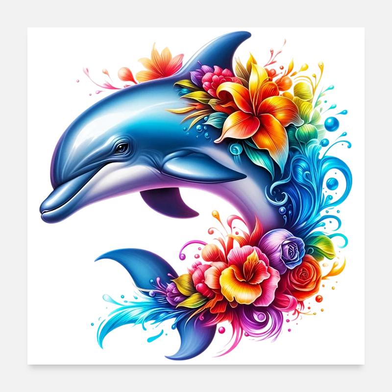 Dauphin Poster 60 x 60 cm
