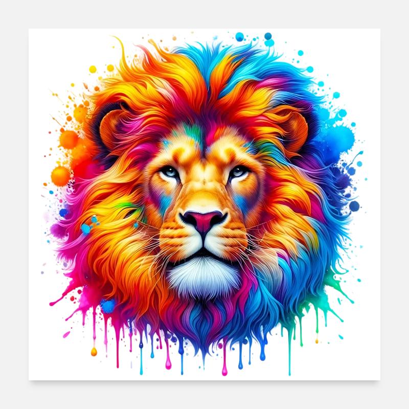 Löwe Poster 60x60 cm
