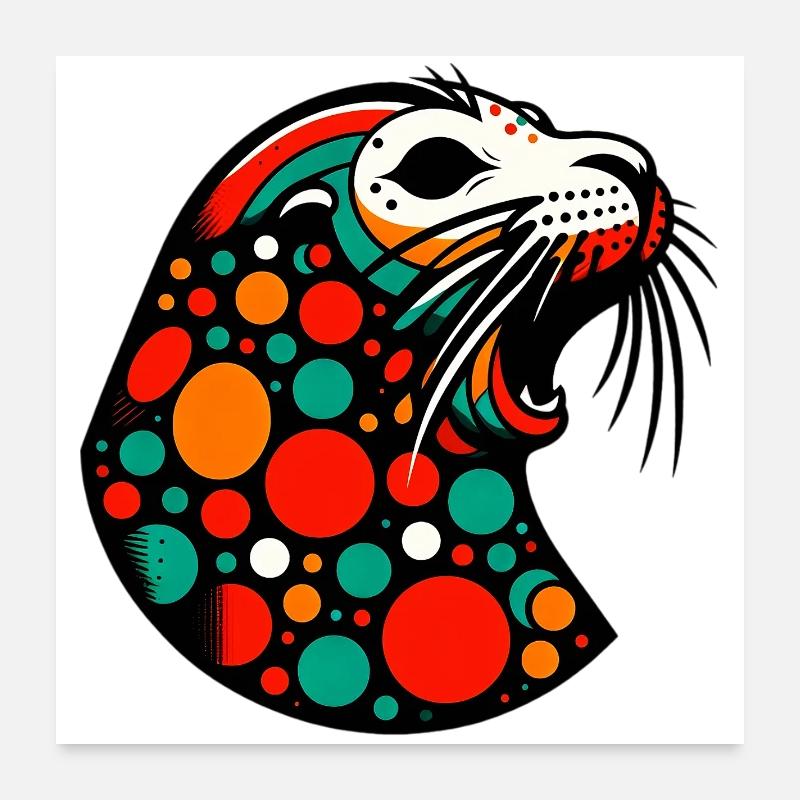 Seal Poster 24" x 24" (60x60 cm)