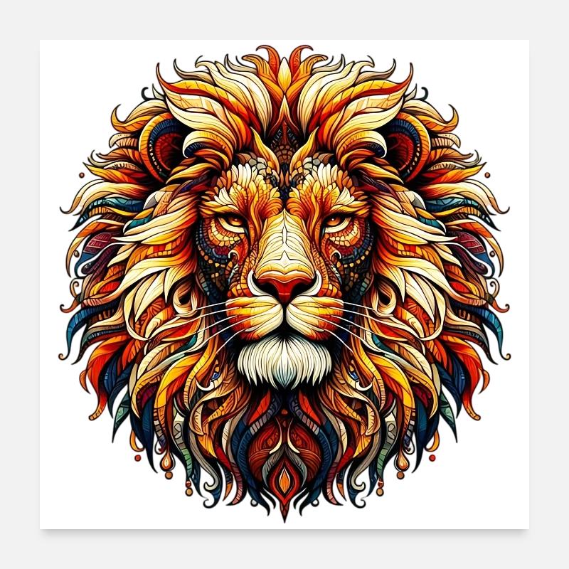 Löwe Poster 60x60 cm