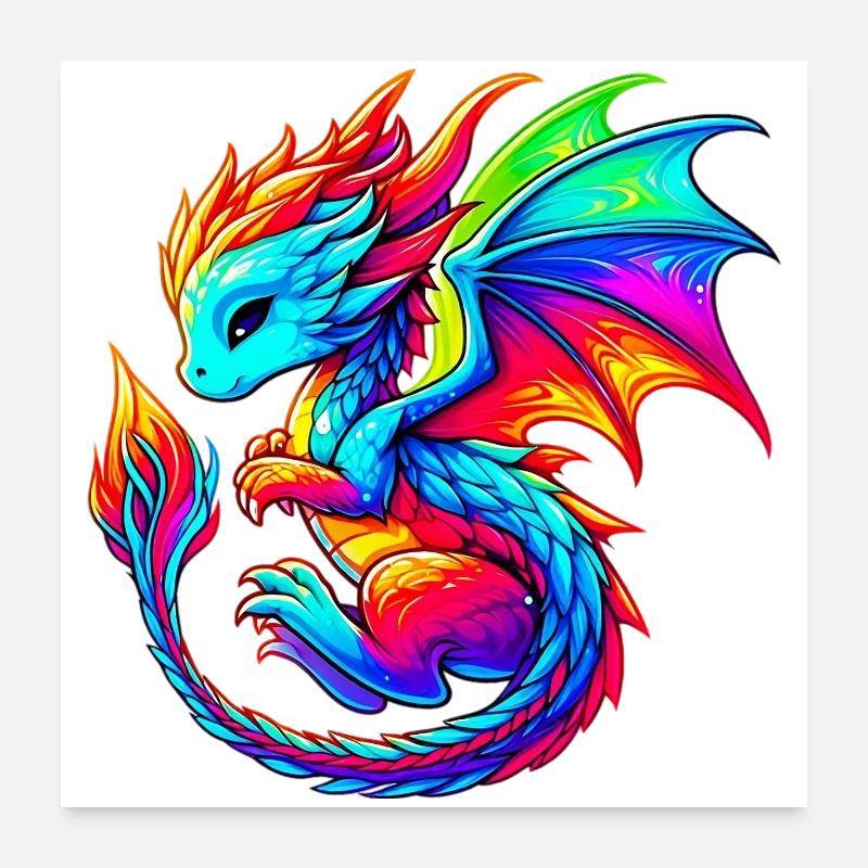 Dragon Poster 60 x 60 cm