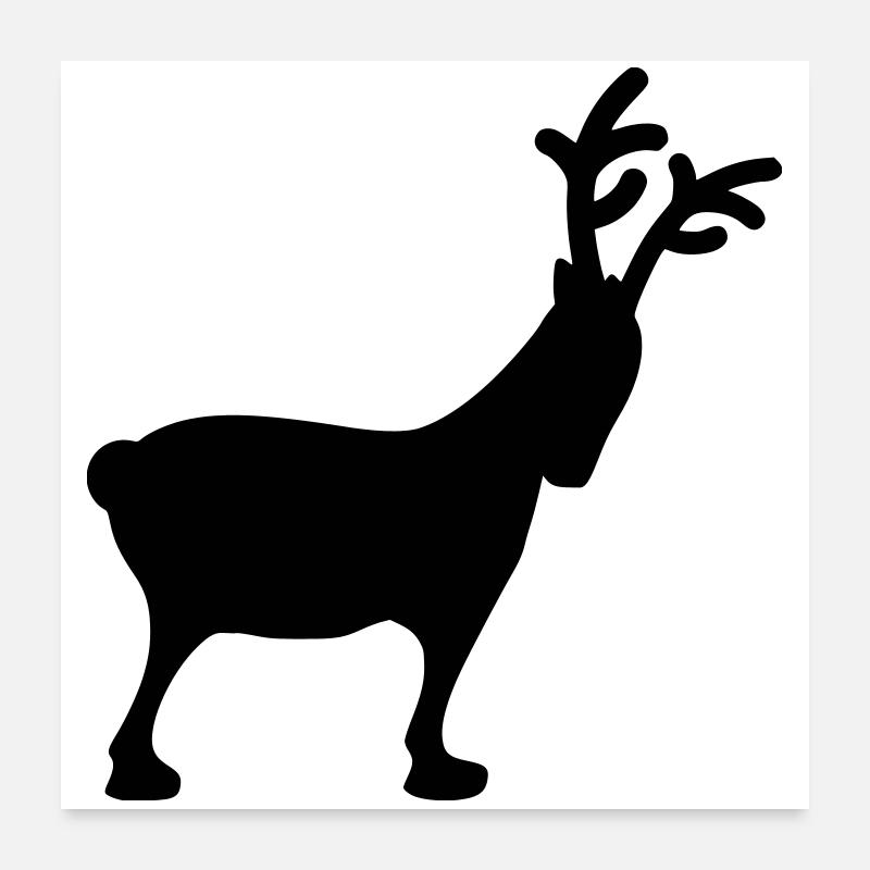 Rentier Xmas5 Poster 60x60 cm