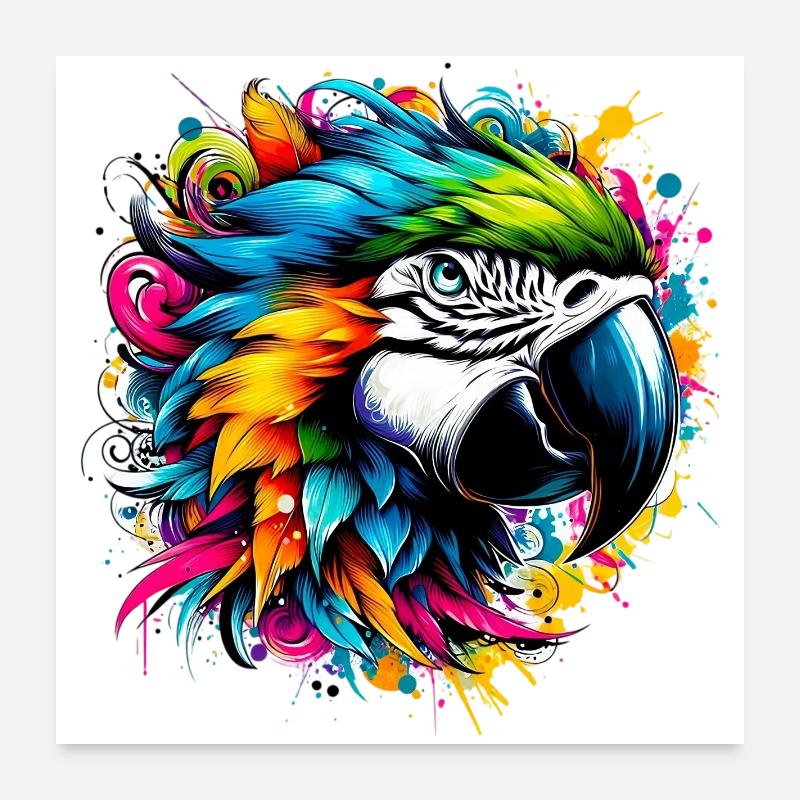 Parrot Poster 24" x 24" (60x60 cm)
