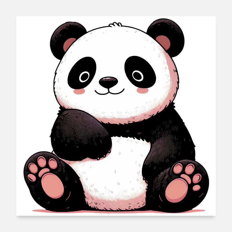 Panda Poster 60 x 60 cm