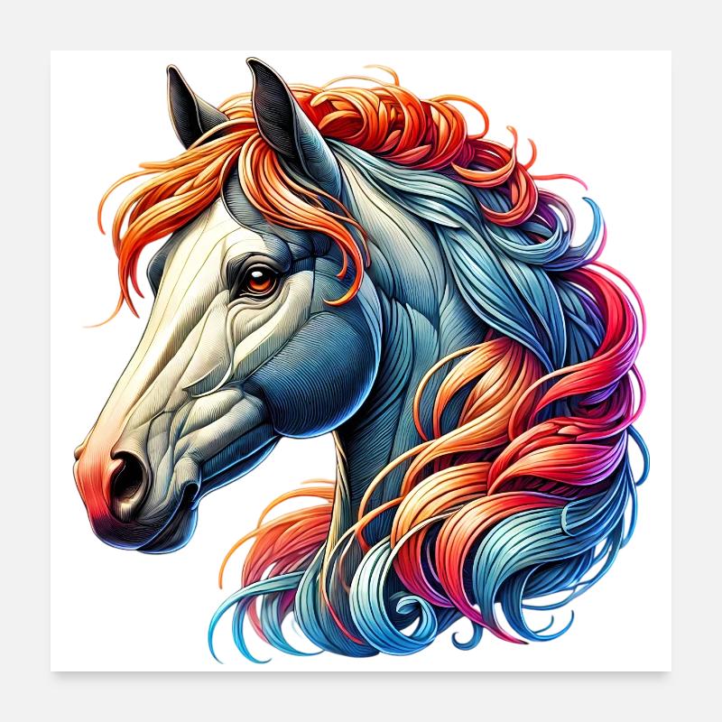 Horse Poster 24" x 24" (60x60 cm)