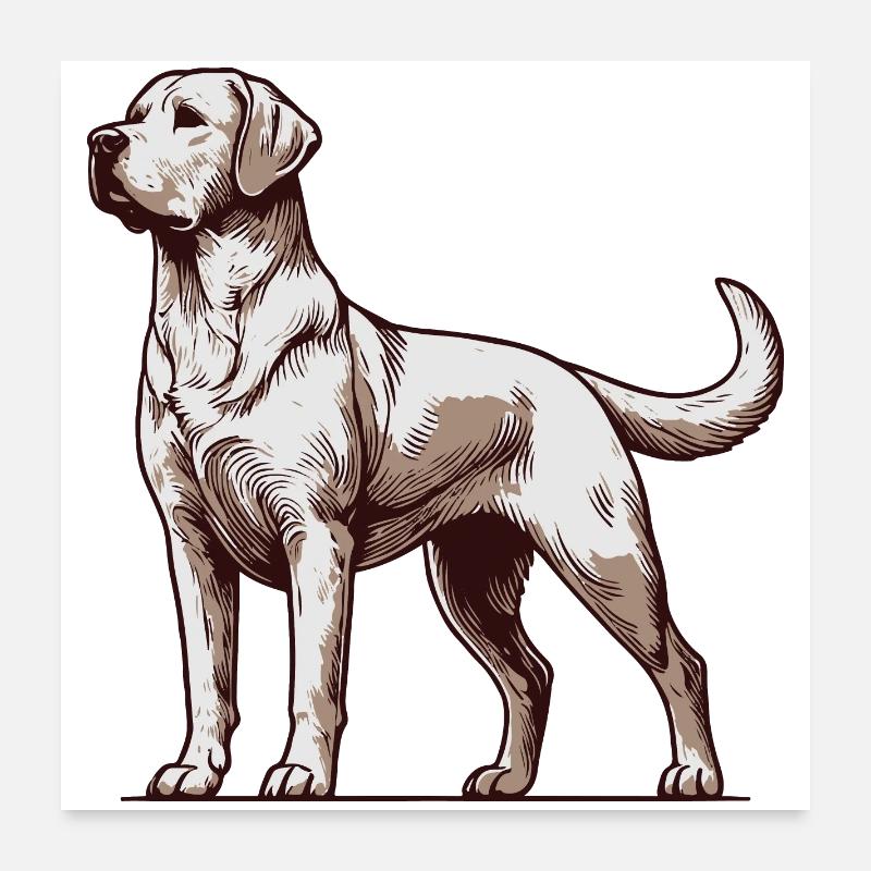 Labrador Poster 60 x 60 cm