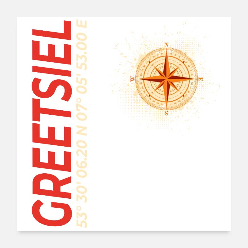 Greetsiel Poster 60x60 cm