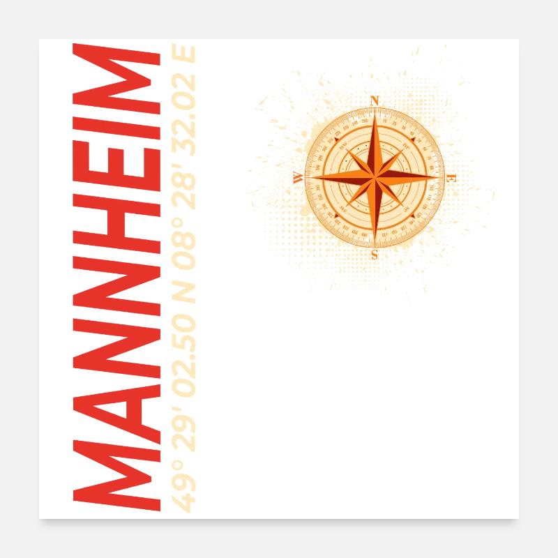 Mannheim Poster 60x60 cm