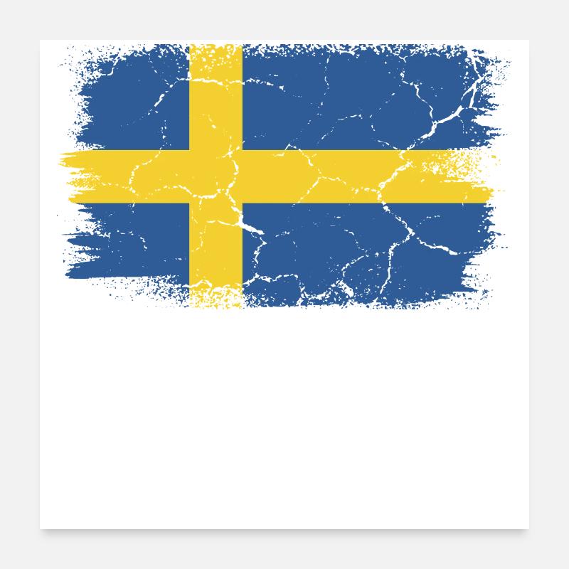 Visby - Poster 60x60 cm - Weiß