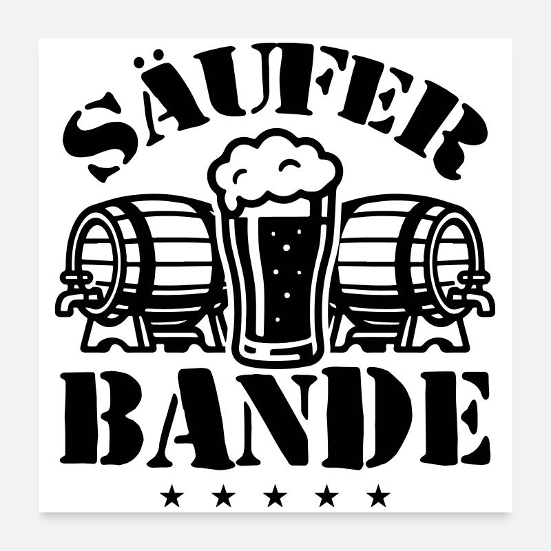 Drunkard Gang Beer Poster 24" x 24" (60x60 cm)