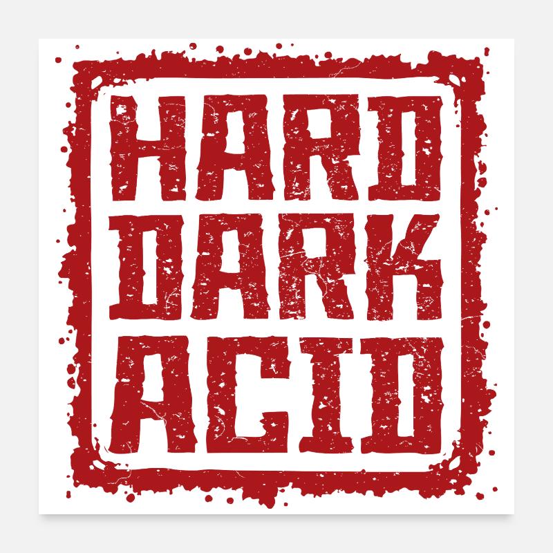 Acide noir dur Poster 60 x 60 cm