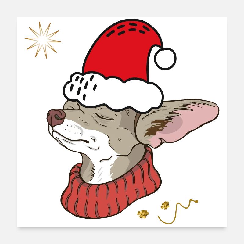 Moche orignal de Noël Poster 60 x 60 cm