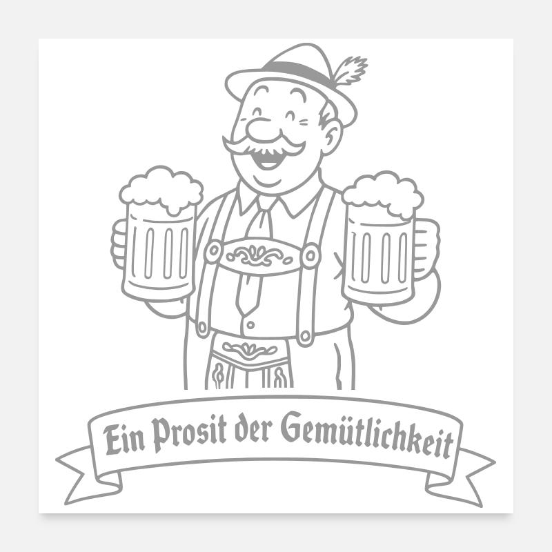 Herr Bier - Ein Prosit der Gemütlichkeit Poster 24" x 24" (60x60 cm)