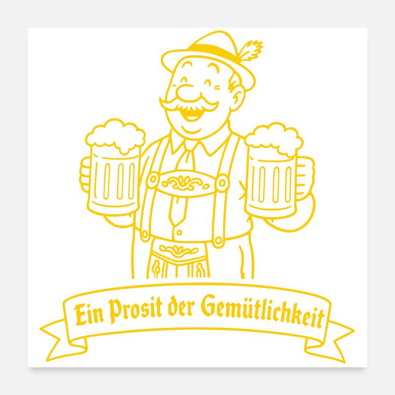 Herr Bier - Ein Prosit der Gemütlichkeit Poster 60x60 cm