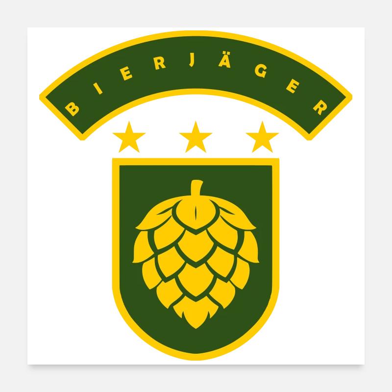 Bierjäger Poster 24" x 24" (60x60 cm)