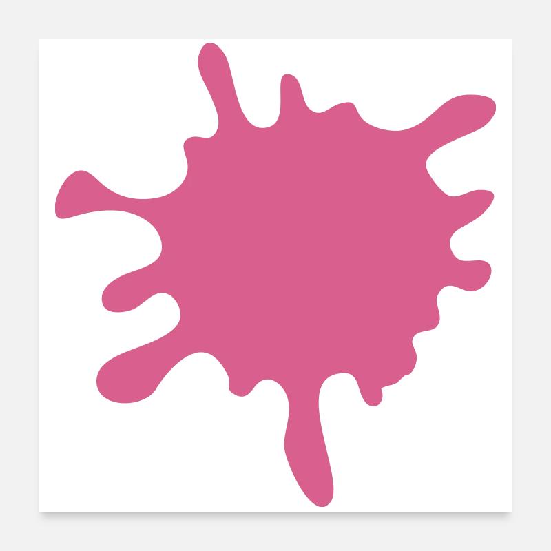 Pink Paint Splash Poster 24" x 24" (60x60 cm)