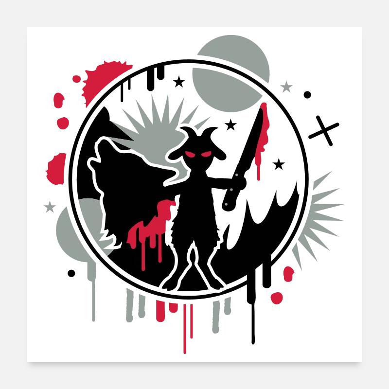 Le loup et la chèvre Poster 60 x 60 cm
