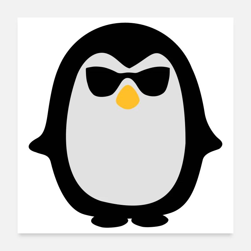 pinguin Poster 60 x 60 cm