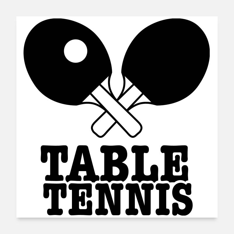 Tischtennis Poster 60x60 cm