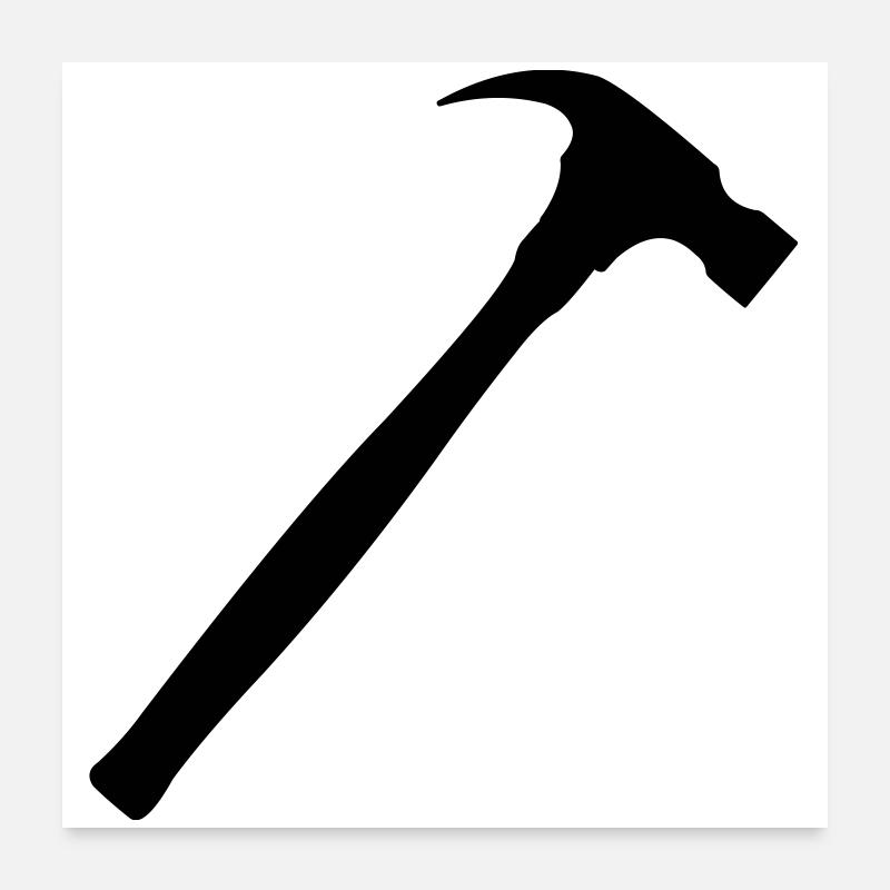 Marteau de charpentier, Marteau de charpentier Poster 60 x 60 cm