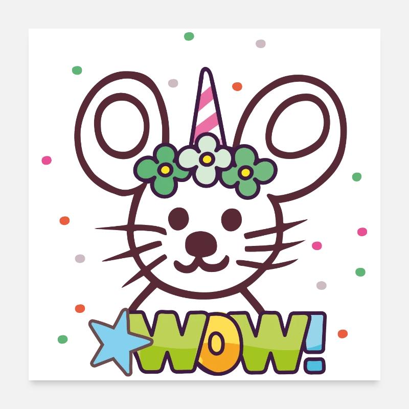 Karneval, Fasching, Maus Poster 60x60 cm